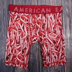 American Eagle NEW NWT Mens XS Boxer Briefs Red Candy Cane Holiday Gift